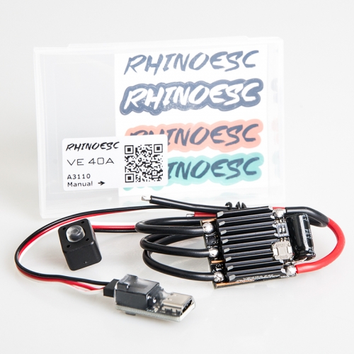 Rhino Mini Comp RC Crawler ESC AM32 40A 2-4S BEC 5.2~8.2V Traxxas TRX4 Axial SCX10 Ventru Crawler Part