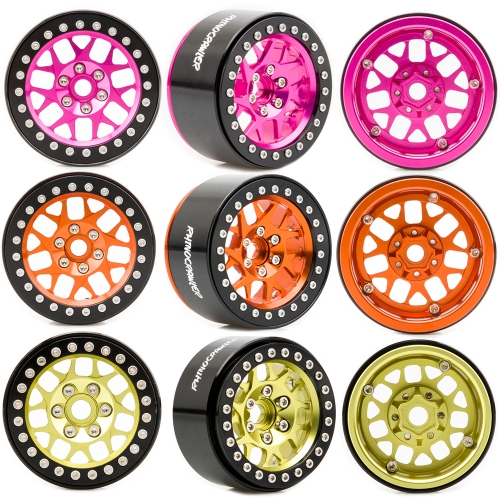 4PCS Aluminum 2.2 Inch Beadlock Wheel Rim for 1/10 1/8 RC Crawler Car Axial SCX10 RR10 Wraith TRX4 TRX-6