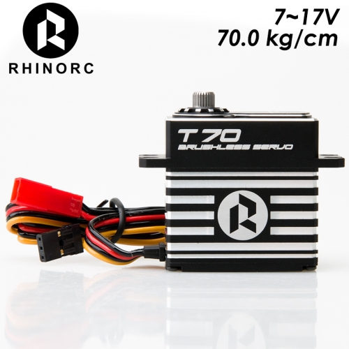 RhinoRC T70 70KG Direct Power Brushless Standard Servo 7-17V RhinoRC T70 70KG Direct Power Brushless Standard Servo 7-17V