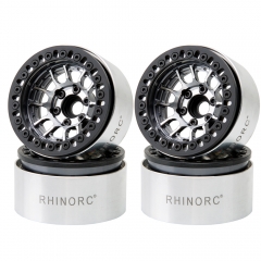 RhinoRC MOZA Titanium Color Negative OffSet Aluminum 1.9 Inch Wheel Rim 4PCS