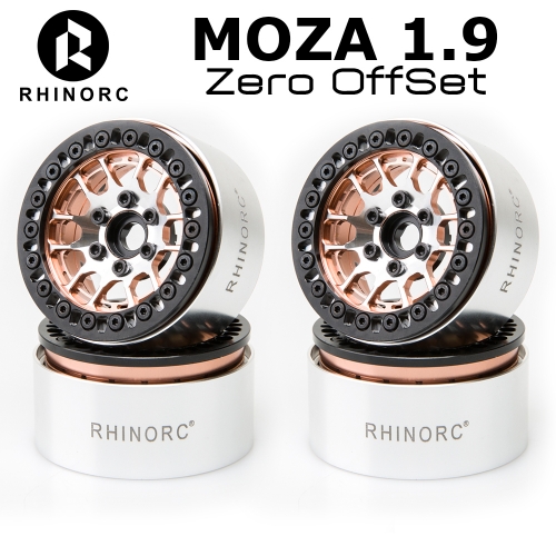 RhinoRC MOZA Zero OffSet Bronze Aluminum 1.9 Inch Wheel Rim 4PCS