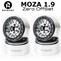RhinoRC MOZA Titanium Color ZERO OffSet Aluminum 1.9 Inch Wheel Rim 4PCS