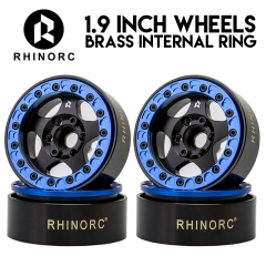 Blue 24.5mm Narrow Brass & Aluminum 127g 1.9" Beadlock Wheel Rim (WH1912)